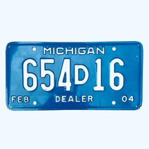2004 United States Michigan Base Dealer License Plate 654D16 - $16.25 CAD