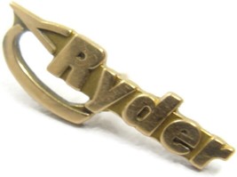 Ryder 1/5 10K Gold Filled Tie Tack Lapel Pin Vintage Men&#39;s Accessories - £27.21 GBP