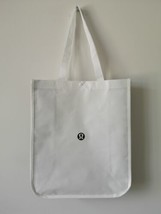 2 x New LULULEMON White LOGO Reusable Shopping Gym Lunch Bag Large - £9.84 GBP