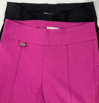 Ur Rebel Capri Women Size 4 Black Fuchsia 28x20 Slit Stretch MicroTwill ... - £18.95 GBP