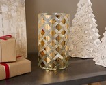 Illuminated 6&quot; X 10&quot; Diamond Pattern Hurricane by Valerie in Gold - $193.99
