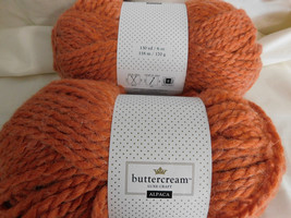 Buttercream Luxe Craft Alpaca Pumpkin lot of 2 Dye Lot 632513 - £15.17 GBP