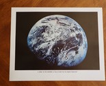 Vintage NASA 11x14 Photo/Print 68-HC-871 Earth Seen from Apollo 8 Jewel ... - £9.59 GBP