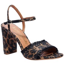 Kate Spade Women Slingback Sandals Olivia Size US 6B Leopard Print Raffia Straw - £53.02 GBP