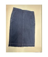 Ann Taylor Loft Women’s Pencil Skirt Denim Blue Dark Wash Vintage 27 in - $30.77 CAD