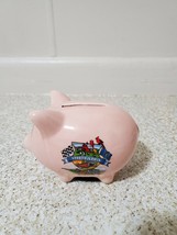VTG Collectible Novelty Handpainted Souvenir Ceramic Pig Pink Piggy Bank Indiana - £4.59 GBP