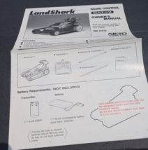 Nikko Landshark Radio Control Scale 1/14 Owner&#39;s Manual RDC-14470 No Toy - $7.69