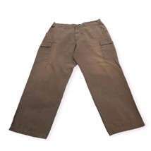 Vintage Denver Hayes Pants Mens 40x28 Brown Khakis Cargo Pockets Outdoor T 40x30 - £14.75 GBP