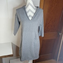 Womans Pure Jill by J Jill Long Tunic Cotton/Cashmere Hoodie Size Small V Neck  - £19.77 GBP