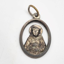 Religious Medallion Pendant St. Francis of Assisi made in Italy - $14.84