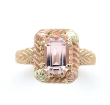 10k Tri-Color Gold Ring with 1.06 Carat Pink Genuine Natural Morganite (#J6465) - £501.88 GBP
