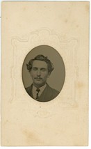 CIRCA 1860&#39;S Paper Framed Hand Tinted TINTYPE Handsome Dashing Man With Mustache - £13.76 GBP