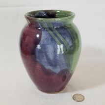 Robert Reckers Art Studio Hand Crafted Pottery Vase Signed Salt Creek Pottery - £34.23 GBP