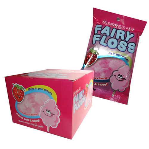 Sweetworld Fairy Floss Packets (18x15g) - Strawberry - $39.28