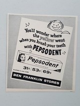 1959 Ben Franklin Stores Pepsodent Tooth Paste Sale Jingle Vtg Magazine ... - $12.42 CAD