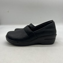 Easy Works By Easy Street Black Leather Slip On Clog Size 7.5 - $9.90