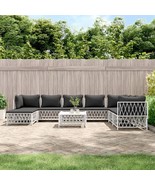  Garden Lounge Set White Woven fabric, powder-coated steel, textilene - €1.304,26 EUR