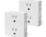 Multi Plug Outlet Splitter, Multiple Outlet Extender Adapter With 6 Elec... - $25.99