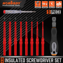 1000V Insulated Screwdriver Set 10Pcs Interchangeable magnetic Tips Electricion - £28.92 GBP