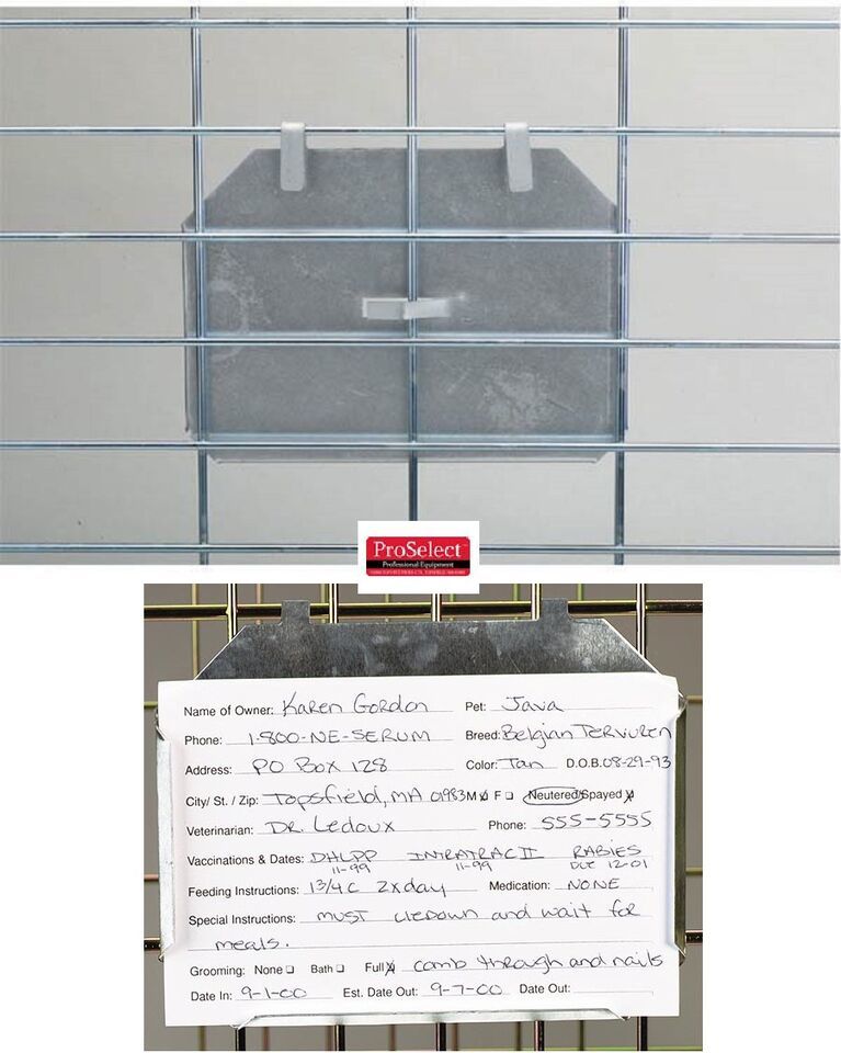 4x6&quot; Aluminum ID CARD HOLDER For Index Kennel Cards For Pet Dog Cages Ca... - $7.99
