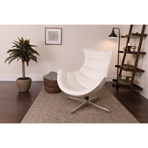 White Leather Cocoon Chair ZB-32-GG - $563.95