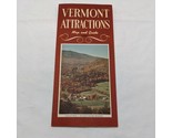 Vermont Attractions Map And Guide 1961 Tourist Brochure - $19.59