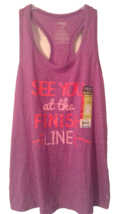 Danskin Now GraphicTank Purple &quot;See You At The Finish Line&quot; Womens Sz S 4-6 NWT - £13.90 GBP