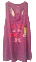 Danskin Now GraphicTank Purple &quot;See You At The Finish Line&quot; Womens Sz S 4-6 NWT - £14.14 GBP