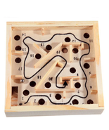 Montessori Wooden Labyrinth Toy Kids 3D Puzzle Rolling Ball Maze Board G... - £31.08 GBP