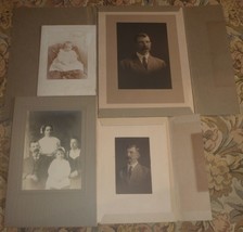 Sidney Moses Pedrick, Nettie Elnora Emery &amp; Family (4) Cabinet Photos (NH) - £55.42 GBP