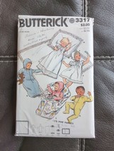 VINTAGE Butterick  #3317 Infant Christening gown Dress Blanket Jumpsuit Uncut - $12.34