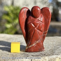 Certified Dark Red Jasper Angel - Spiritual Healing Crystal Stone - £14.28 GBP