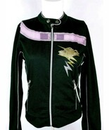 Metta Femme Girl&#39;s Jacket Size L Dance Studio Sparkly Glittered Black Zi... - $262.15 MXN