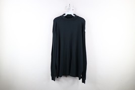 Vintage 90s Streetwear Mens XL Faded Blank Mock Neck Long Sleeve T-Shirt... - $29.41