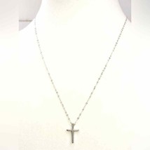 Sterling Silver Dainty Cross &amp; Chain NEW - £9.31 GBP