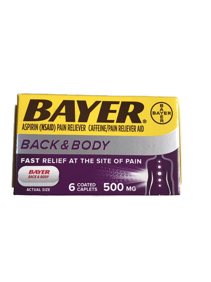 Back &amp; Body Fast Relief At The Site Of The PainAspirin - 500mg, 6 Coated... - $4.83