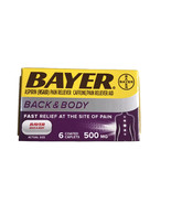 Back &amp; Body Fast Relief At The Site Of The PainAspirin - 500mg, 6 Coated... - $6.56 CAD