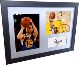 Golden State Warriors&#39; Stephen Curry Autographed 12&quot; X 8&quot; Basketball, On An A4. - £57.51 GBP