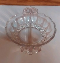 New Martinsville Janice 2 Part Handled Relish Dish #4500 - £10.35 GBP