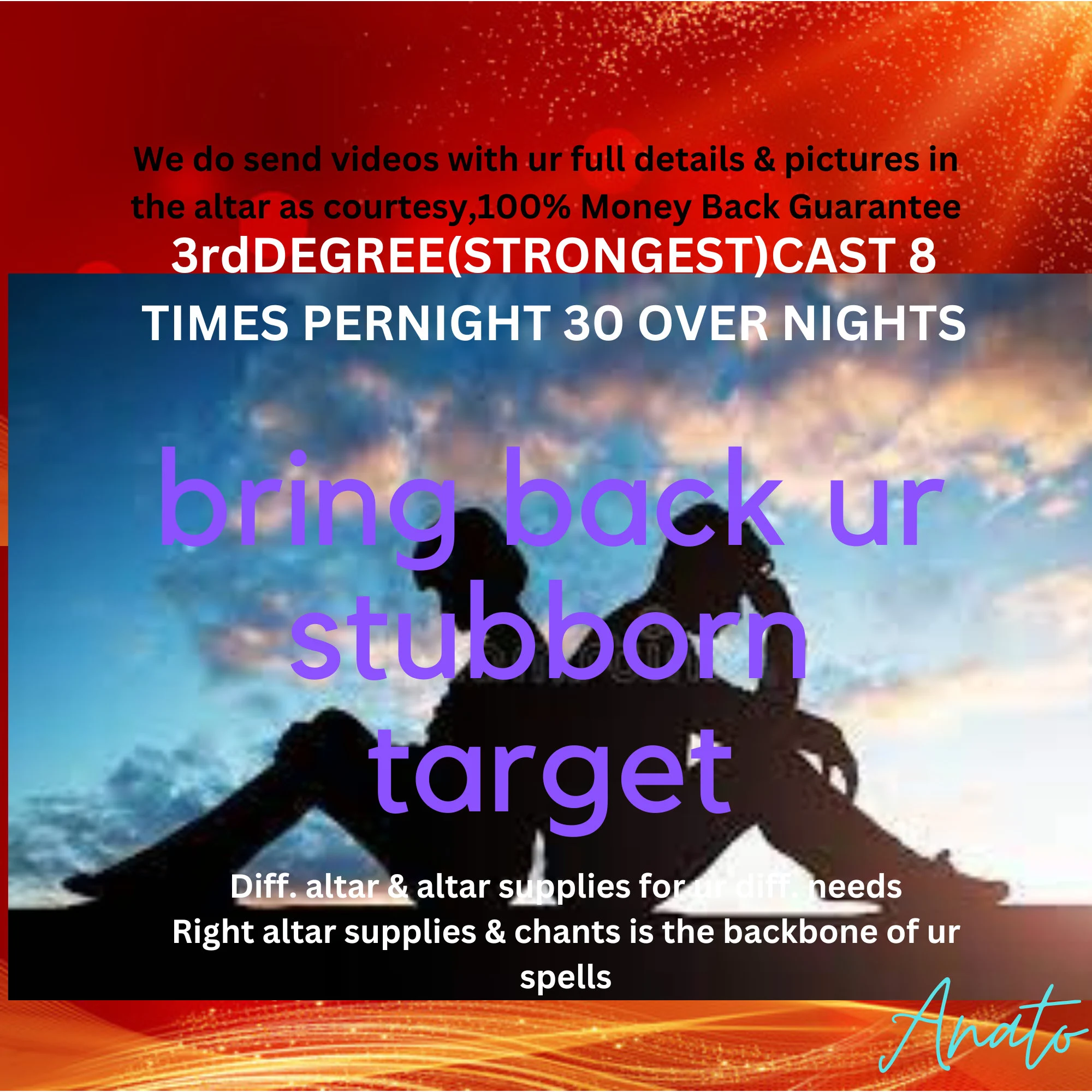 Stubborn Target Spell Come To Me Back Dominate Stubborn - £461.95 GBP