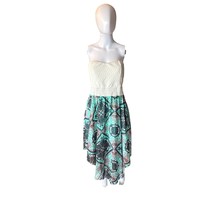 Rue21 Strapless Boho Print Dress Size Large Asymmetrical Hem - $291.68 MXN