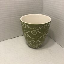 STARBUCKS Stemless green swirl Mug Cup New Bone China 8 oz - $11.48 CAD