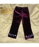 Heirloom dark red plush snowflake hem elastic waist band size 4T pants - £3.93 GBP