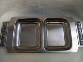 VintageInternational Decorator Stainless Serving Tray 18/8 with Separator - £9.37 GBP