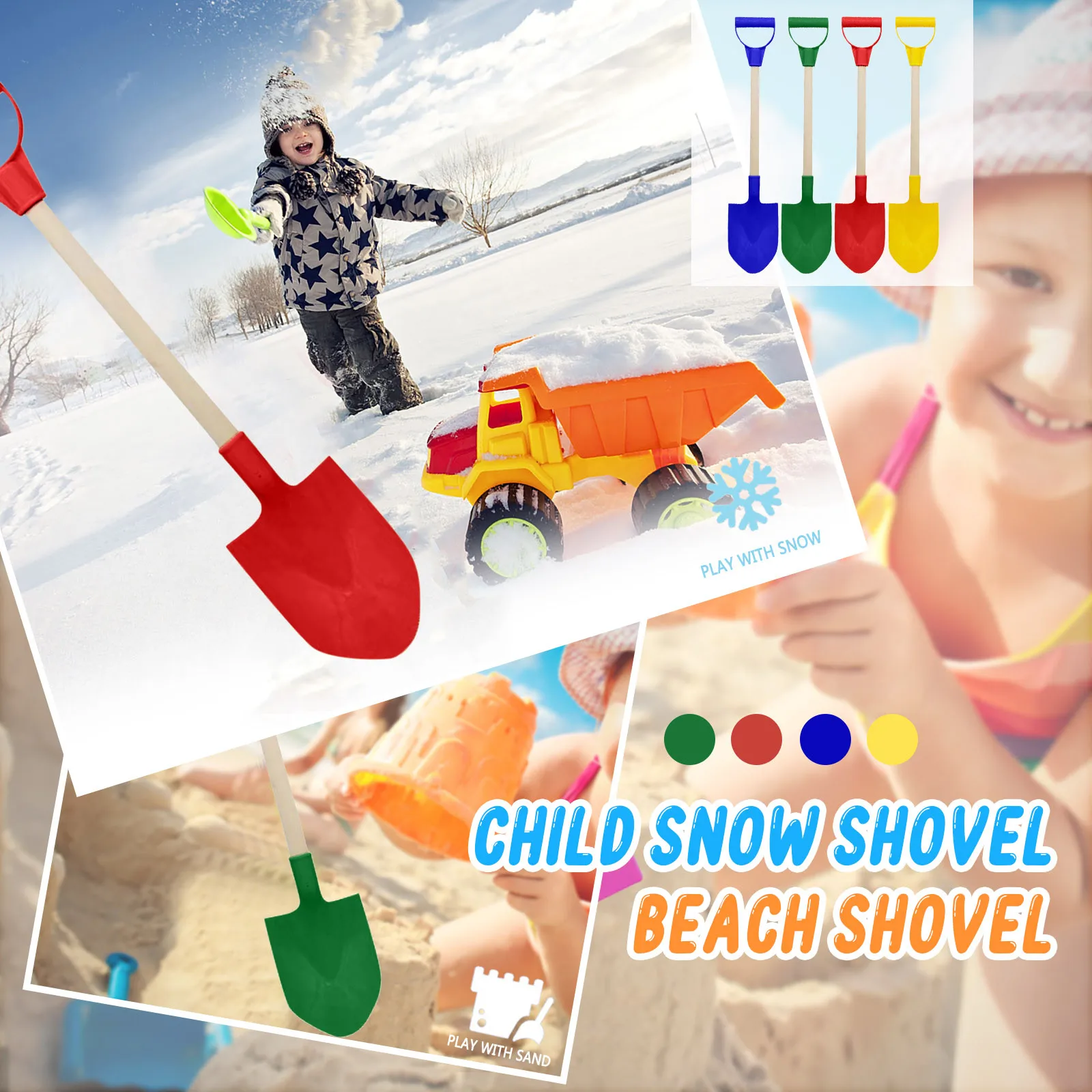 4pcs Children Beach Baby Toys Slicone Summer Digging Sand Tool With Shovel Water - £14.29 GBP+