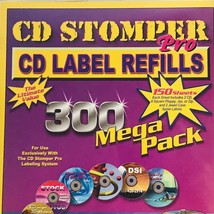 CD Stomper Pro CD Label Refills 150 Sheets 300 Labels Mega Pack Sealed B... - £17.15 GBP