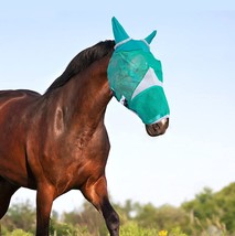 Horse Fly Mask with Nose - Horse Mesh Face Mask or Horse Face Cover with Velcro  - £31.27 GBP