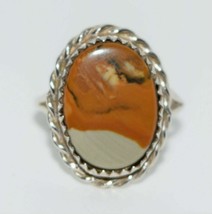 Vintage Sterling Silver Natural Stone Ring Size 5.5 - £17.65 GBP