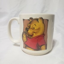 Disney Winnie The Pooh White Coffee Mug Cup Pink Inside 12 oz Made in Thailand - $11.88