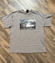 Vtg Niagra Fall T-Shirt Tourist Canada River Wear XL Gray Print Travel C... - $14.49